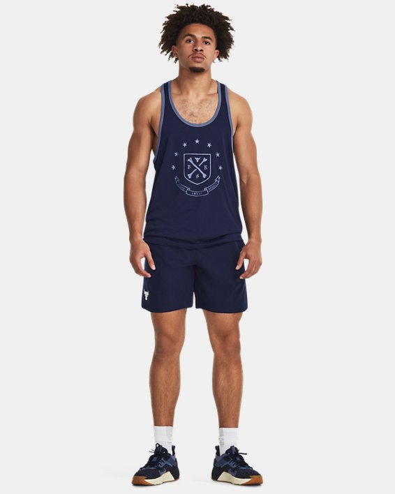 Men's Project Rock Gym Tank in Blue image number 2